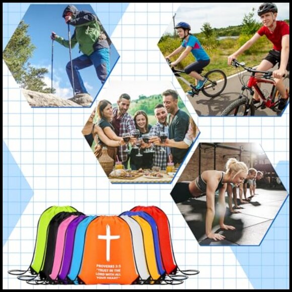 Religious Drawstring Backpack Bulk Church Gifts Easter Sunday School Activities